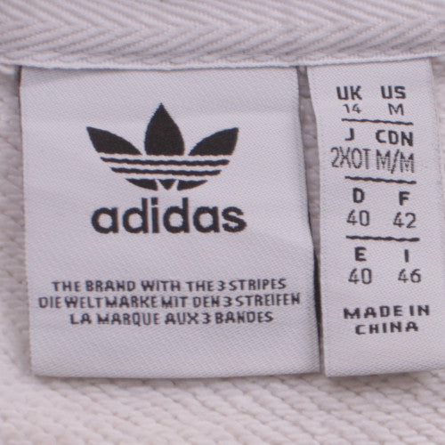 Adidas Womens Beige Crew Neck Sweatshirt Size 14 Logo Print