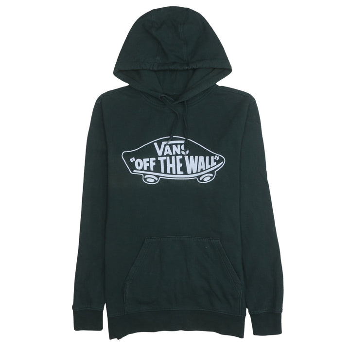 Vans Mens Green XS Pullover Hoodie Off The Wall Logo Skateboard Sweatshirt