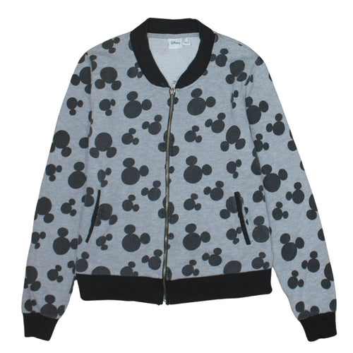 Disney Atmosphere Women Grey Mickey Mouse Full Zip Sweatshirt Size 12