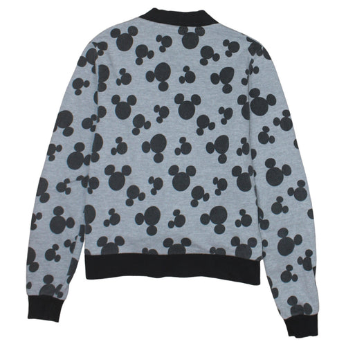 Disney Atmosphere Women Grey Mickey Mouse Full Zip Sweatshirt Size 12