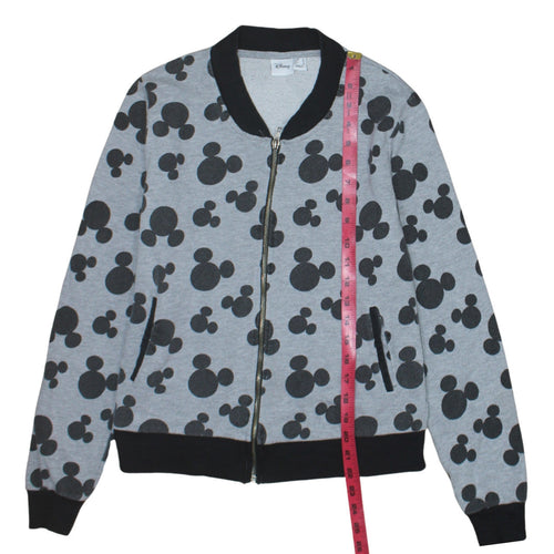 Disney Atmosphere Women Grey Mickey Mouse Full Zip Sweatshirt Size 12