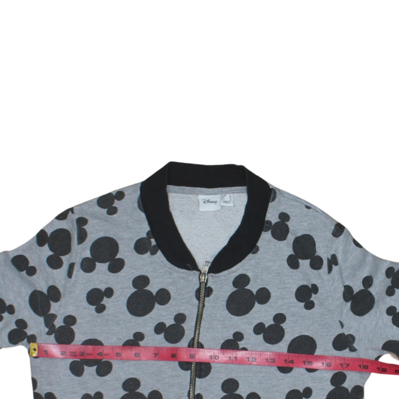 Disney Atmosphere Women Grey Mickey Mouse Full Zip Sweatshirt Size 12