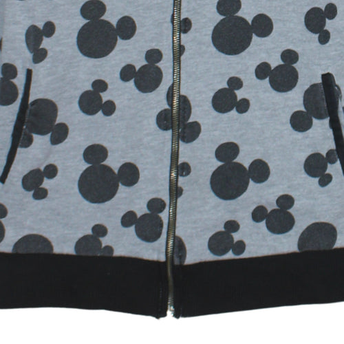 Disney Atmosphere Women Grey Mickey Mouse Full Zip Sweatshirt Size 12