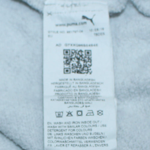 Puma Women Grey Logo Pullover Hoodie Size 12 Medium
