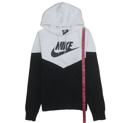 Nike Men's Black White Pullover Hoodie Small Graphic Logo Sportswear