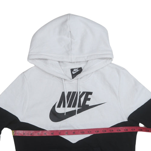 Nike Men's Black White Pullover Hoodie Small Graphic Logo Sportswear