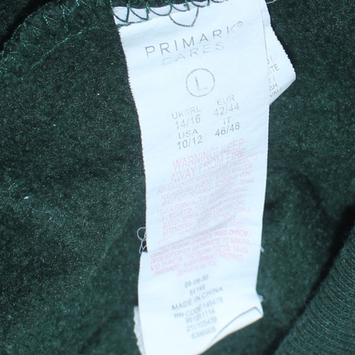 Disney Primark Cares Women's Green Pullover Hoodie Size L 14/16