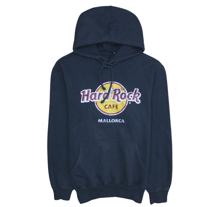 Hard Rock Cafe Mens Blue Pullover Hoodie Large Music Graphic