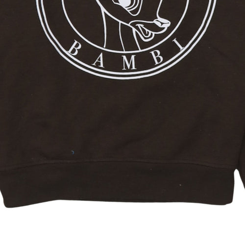 Disney Primark Cares Women Brown 2XS Bambi Pullover Sweatshirt