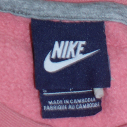 Nike Women's Pink Crew Neck Pullover Sweatshirt Size M