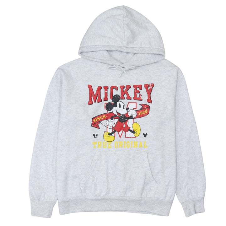 Disney Primark Women Grey Mickey Mouse Hoodie Size L 14/16 Pullover