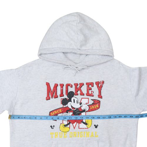 Disney Primark Women Grey Mickey Mouse Hoodie Size L 14/16 Pullover