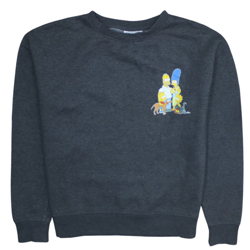 The Simpsons Women's Grey Sweatshirt Size 10/12 Crew Neck Pullover