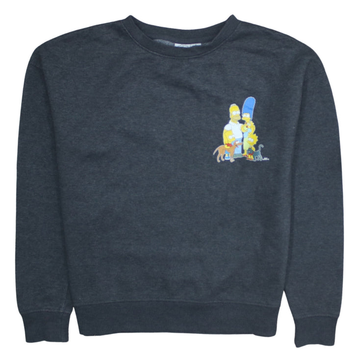 The Simpsons Women's Grey Sweatshirt Size 10/12 Crew Neck Pullover