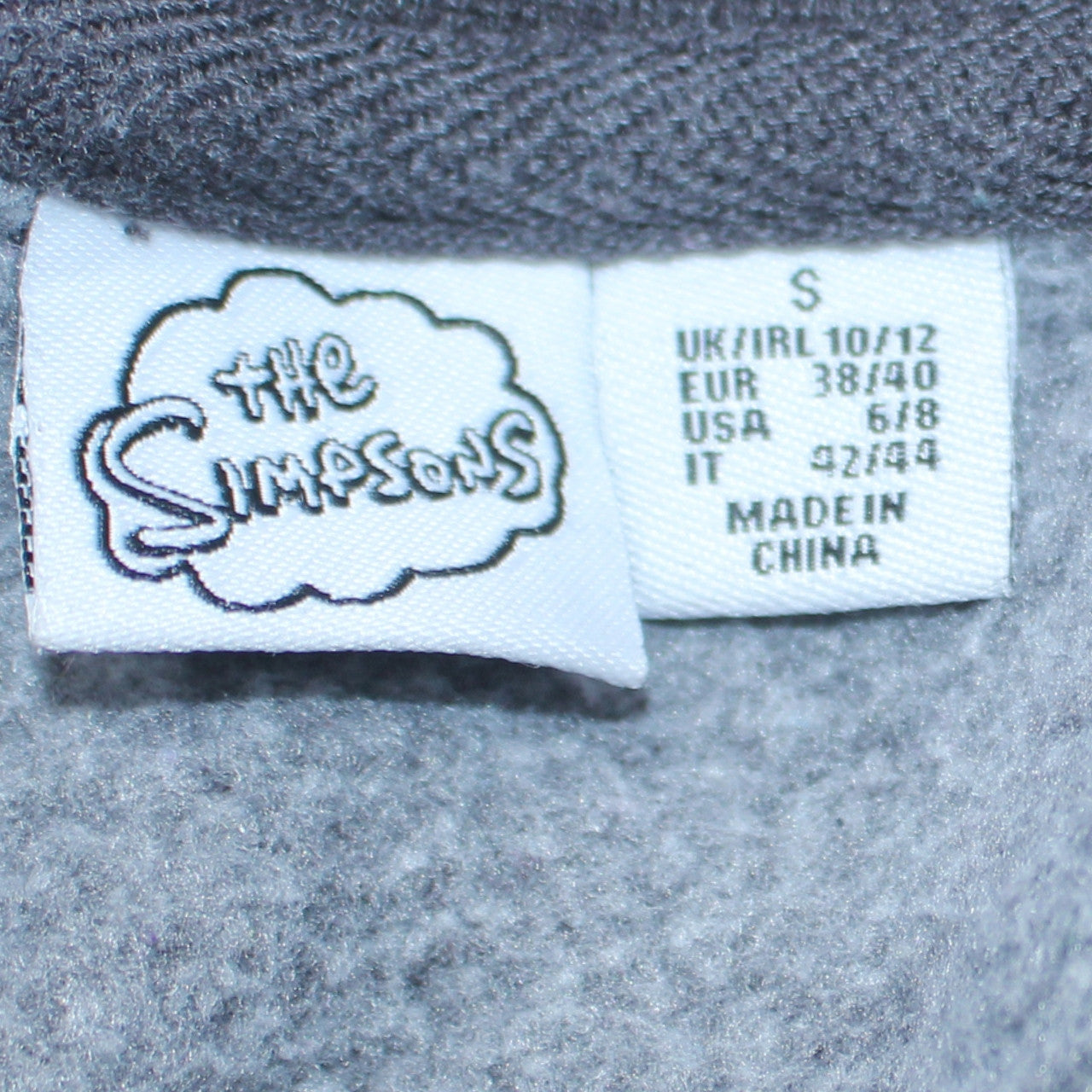 The Simpsons Women's Grey Sweatshirt Size 10/12 Crew Neck Pullover
