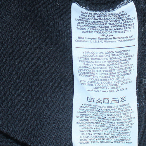 Nike Men's Black Pullover Hoodie Small Logo Sportswear Sweatshirt