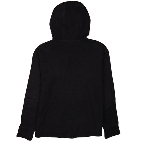 Adidas Womens Black Pullover Hoodie Size M 12-14 Logo Striped Sleeve