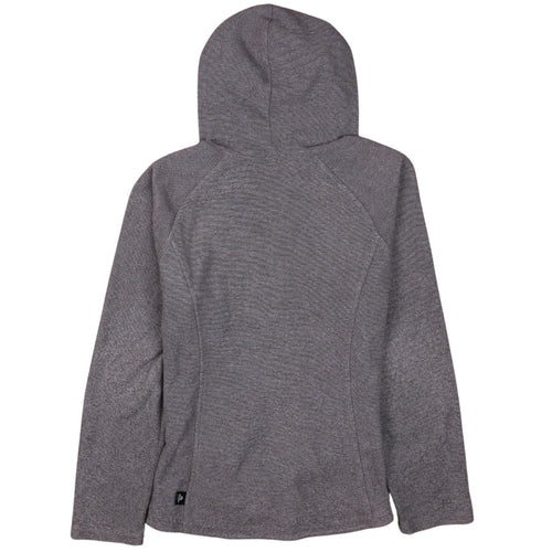 The North Face Girls Grey Hooded Full Zip Fleece Jacket Size M