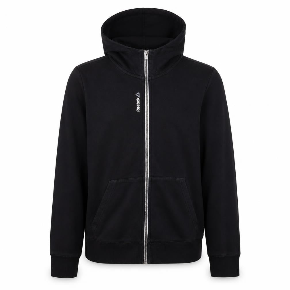 Reebok Men's Black Full Zip Hoodie Size M Sports Fleece Jacket