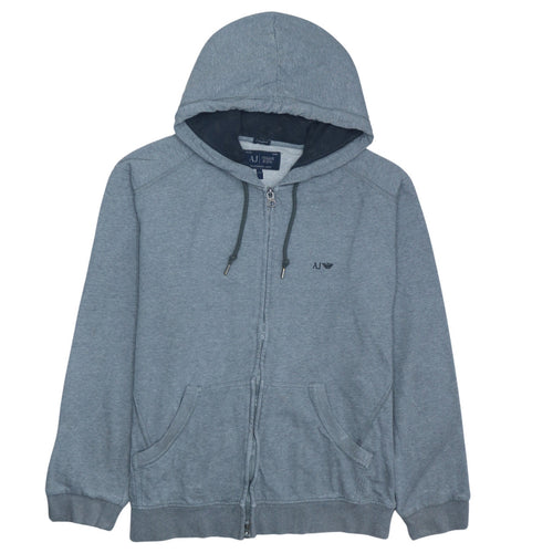 Armani Jeans Men’s Grey Full Zip Hoodie 2XL Regular Fit