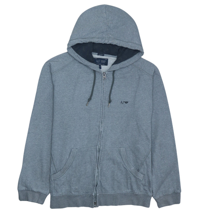 Armani Jeans Men’s Grey Full Zip Hoodie 2XL Regular Fit