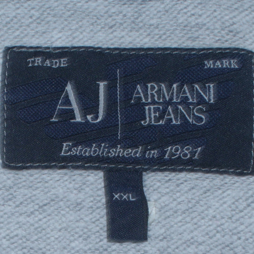 Armani Jeans Men’s Grey Full Zip Hoodie 2XL Regular Fit