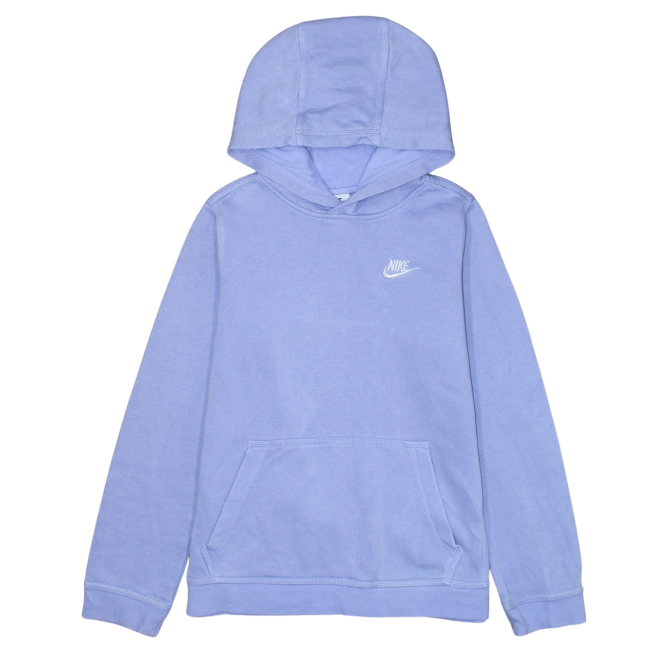 Nike Girls Blue Pullover Hoodie Size 13-14 Years Regular Fit Fleece