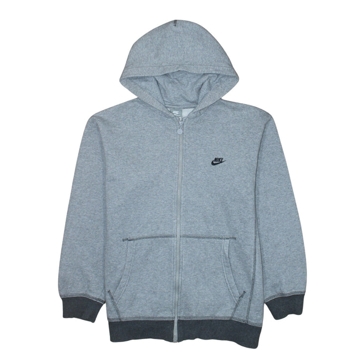 Nike Boys Grey XL Full Zip Fleece Hoodie Sweatshirt
