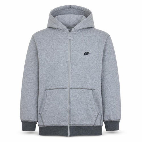 Nike Boys Grey XL Full Zip Fleece Hoodie Sweatshirt