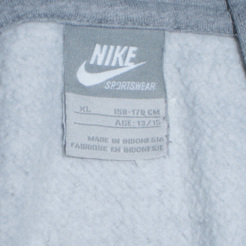 Nike Boys Grey XL Full Zip Fleece Hoodie Sweatshirt