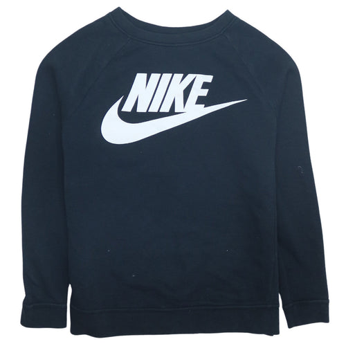 Nike Men's Black Small Pullover Sweatshirt Logo Crew Neck