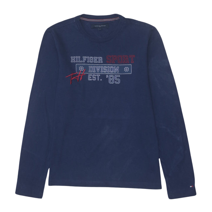 Tommy Hilfiger Men’s Blue Long Sleeve Sport Graphic T-Shirt Size S