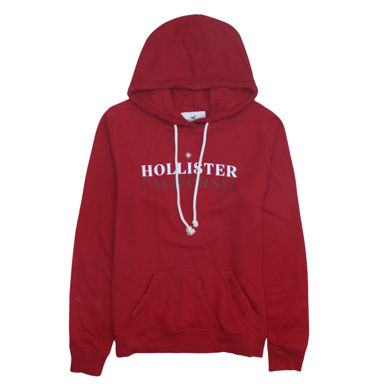 Hollister Men’s Red Pullover Hoodie L Graphic Print Casual