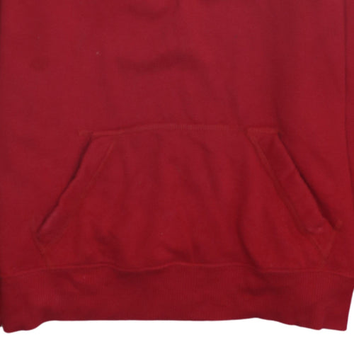 Hollister Men’s Red Pullover Hoodie L Graphic Print Casual