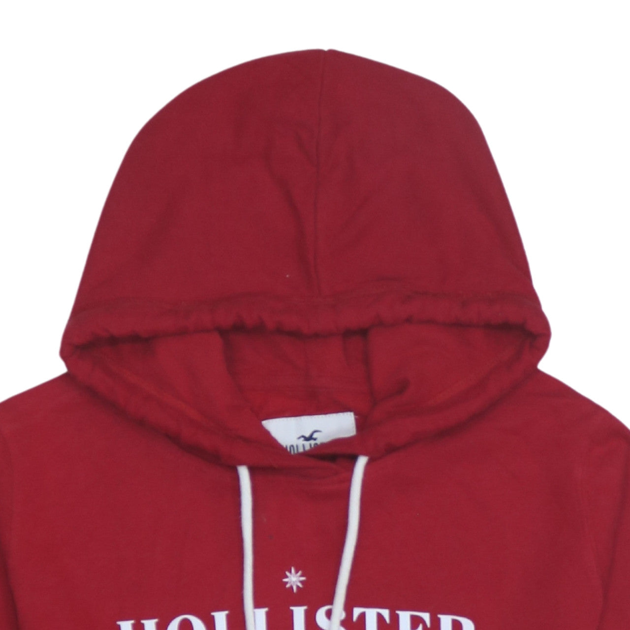 Hollister Men’s Red Pullover Hoodie L Graphic Print Casual