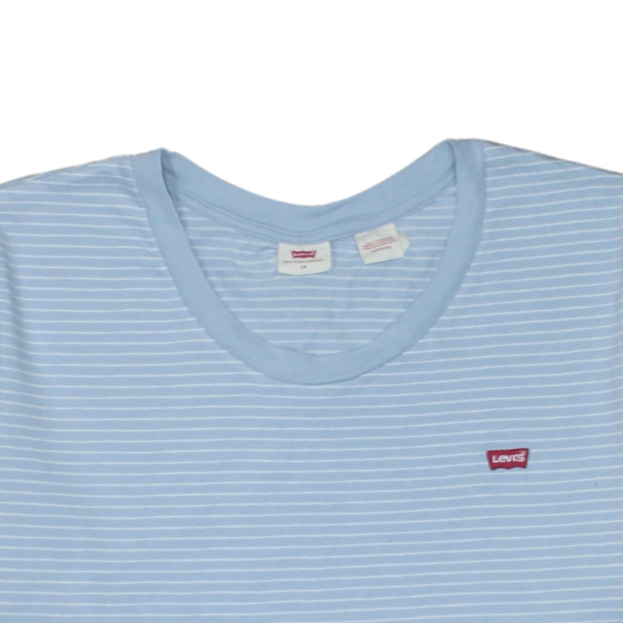 Levi's Men's Blue Striped Crew Neck T-Shirt Size 2XL