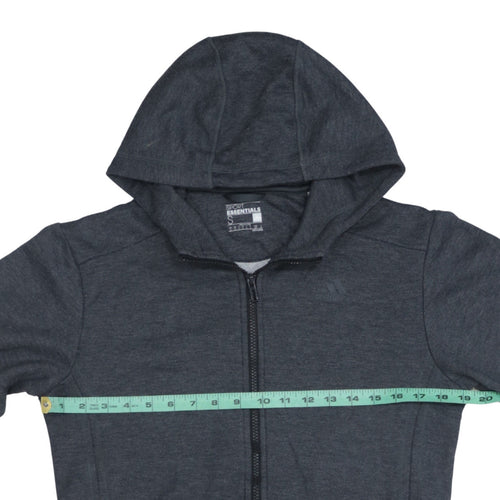 Adidas Men's Grey Full Zip Hoodie Size S Sport Essentials
