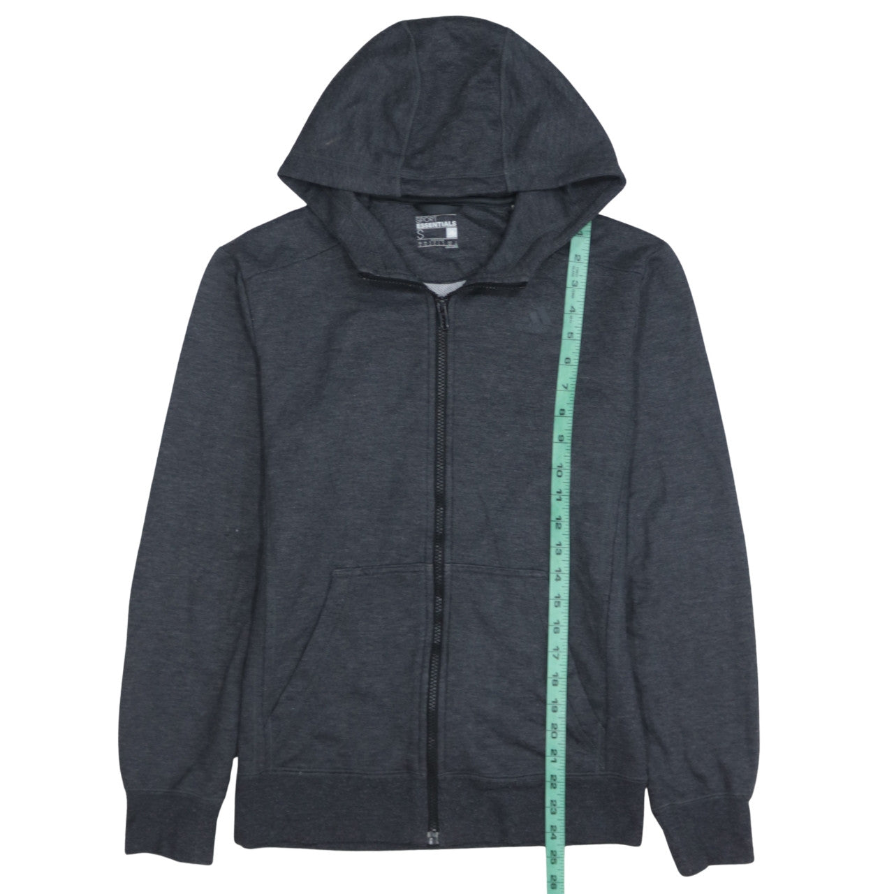Adidas Men's Grey Full Zip Hoodie Size S Sport Essentials