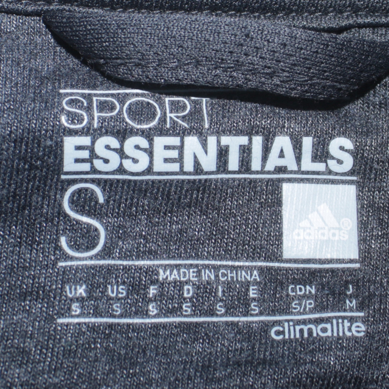 Adidas Men's Grey Full Zip Hoodie Size S Sport Essentials