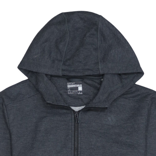 Adidas Men's Grey Full Zip Hoodie Size S Sport Essentials