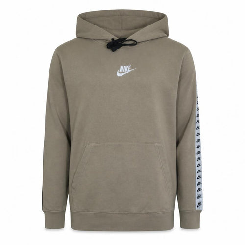 Nike Mens Beige Pullover Hoodie L Logo Fleece Hooded Sweatshirt