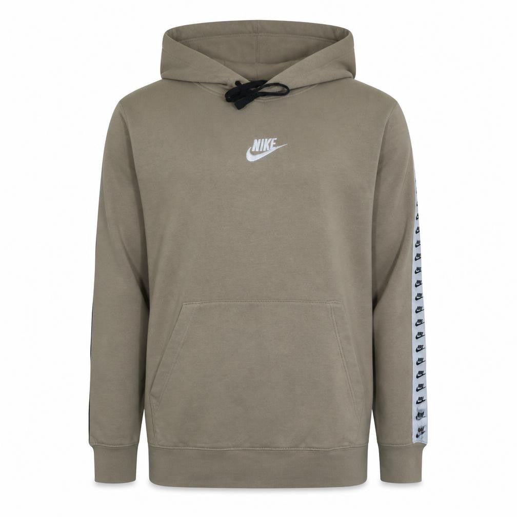 Nike Mens Beige Pullover Hoodie L Logo Fleece Hooded Sweatshirt