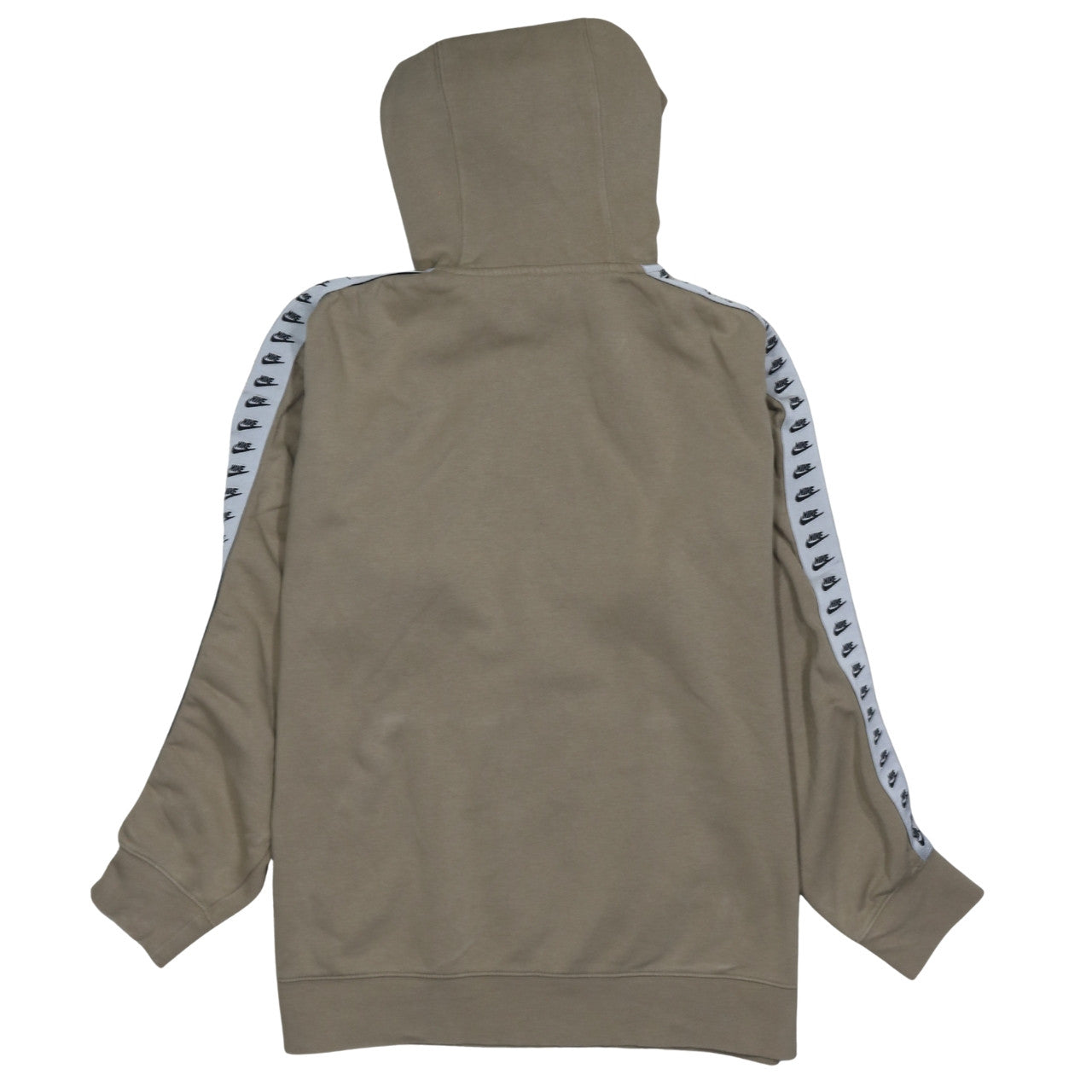 Nike Mens Beige Pullover Hoodie L Logo Fleece Hooded Sweatshirt