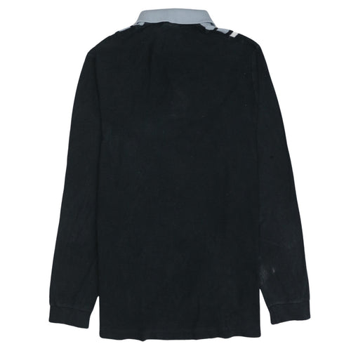 Lacoste Men's Black & Grey Striped Long Sleeve Polo Shirt Size L