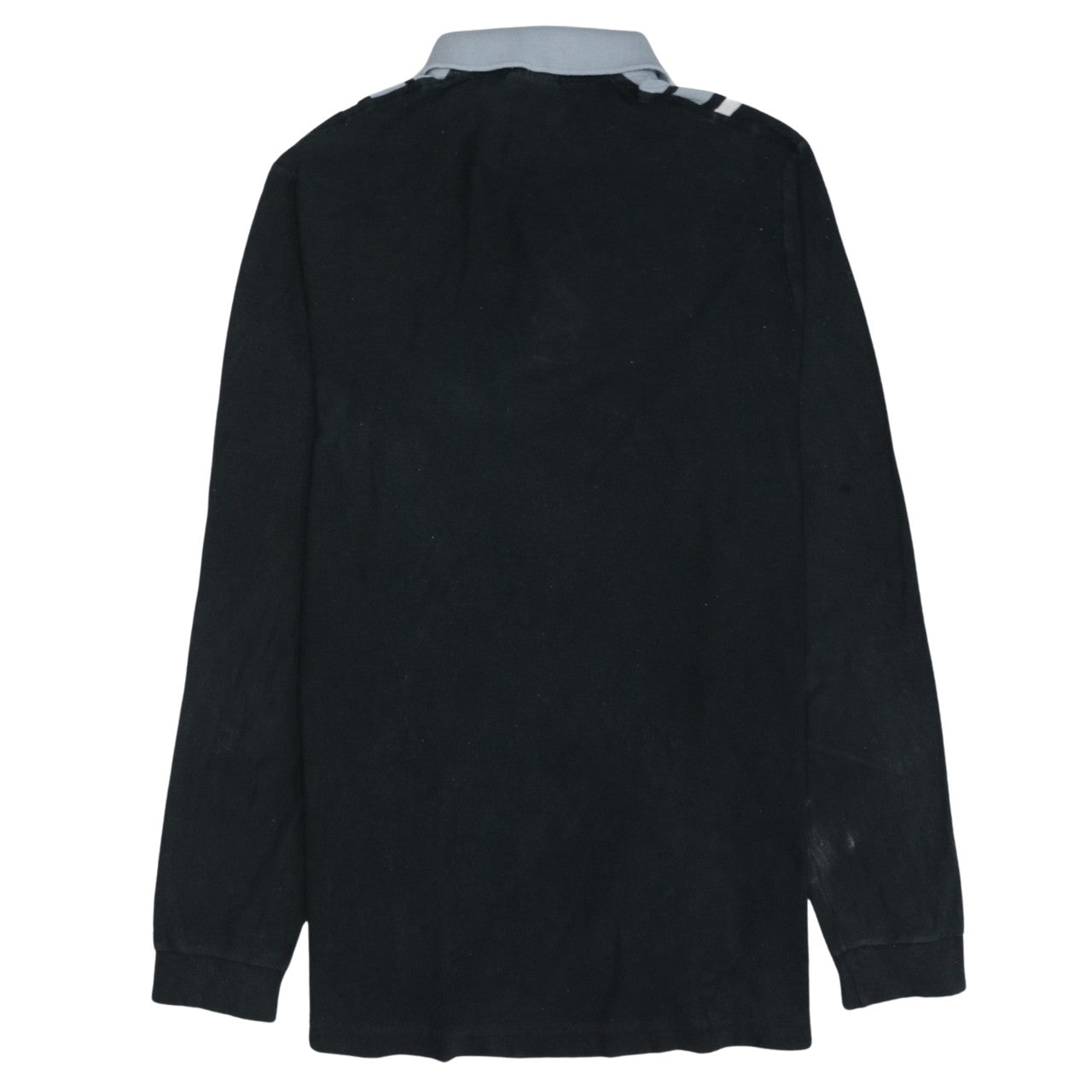 Lacoste Men's Black & Grey Striped Long Sleeve Polo Shirt Size L