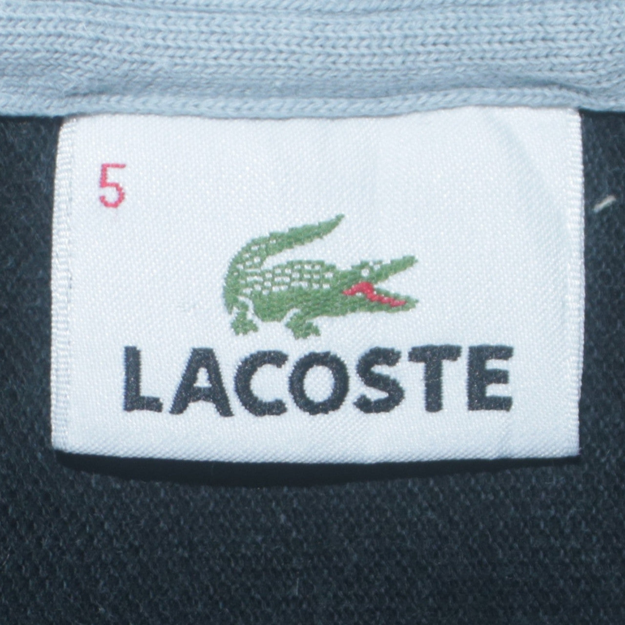 Lacoste Men's Black & Grey Striped Long Sleeve Polo Shirt Size L
