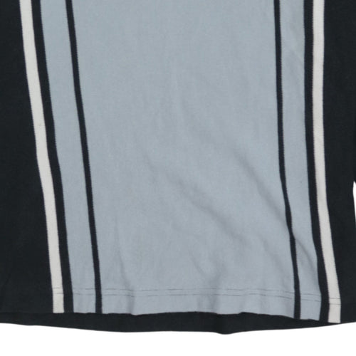 Lacoste Men's Black & Grey Striped Long Sleeve Polo Shirt Size L