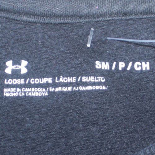 Under Armour Men's Black Small Crew Neck Pullover Sweatshirt