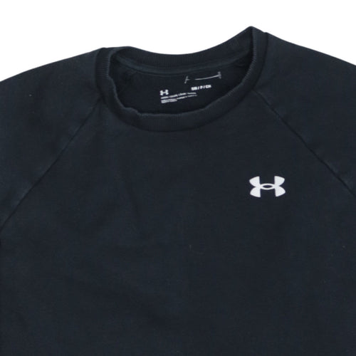 Under Armour Men's Black Small Crew Neck Pullover Sweatshirt
