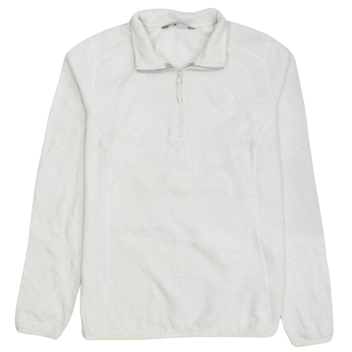 The North Face Women's White Fleece Pullover Sweatshirt L 1/4 Zip
